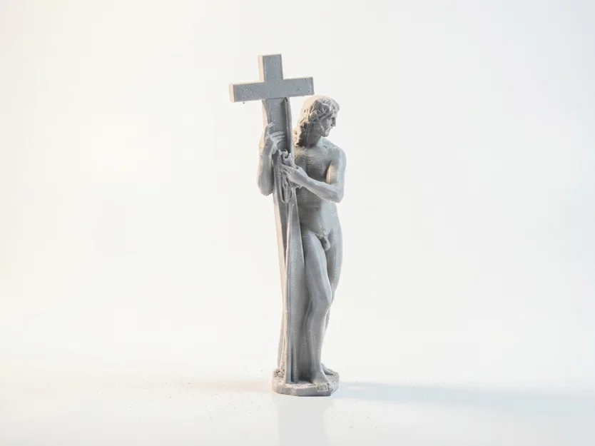 Tượng Chúa Kitô Phục Sinh Bằng Sắt – Điêu Khắc Cổ Điển 3D Printable - Image 1