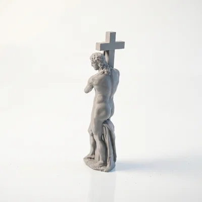 Tượng Chúa Kitô Phục Sinh Bằng Sắt – Điêu Khắc Cổ Điển 3D Printable