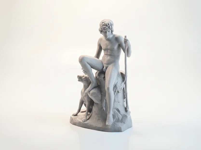Tượng Cổ Điển Cậu Bé Chăn Cừu Sắt – Mô Hình 3D In Được - Image 1