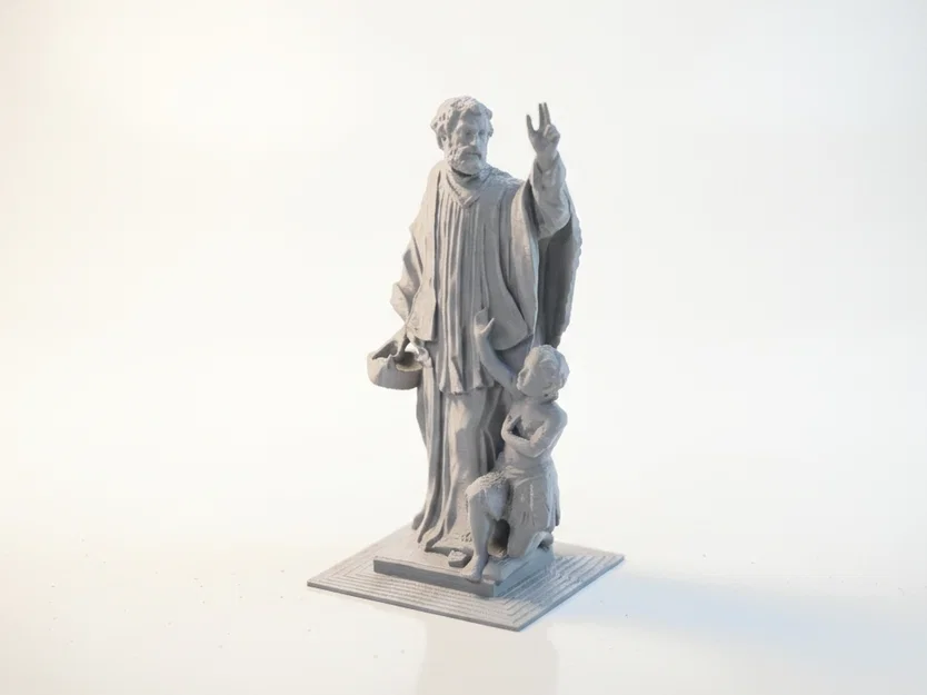 Tượng Sắt Thánh Phanxicô Xaviê Phong Cách Cổ Điển - 3D Printable - Image 1