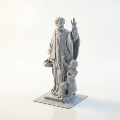 Tượng Sắt Thánh Phanxicô Xaviê Phong Cách Cổ Điển - 3D Printable