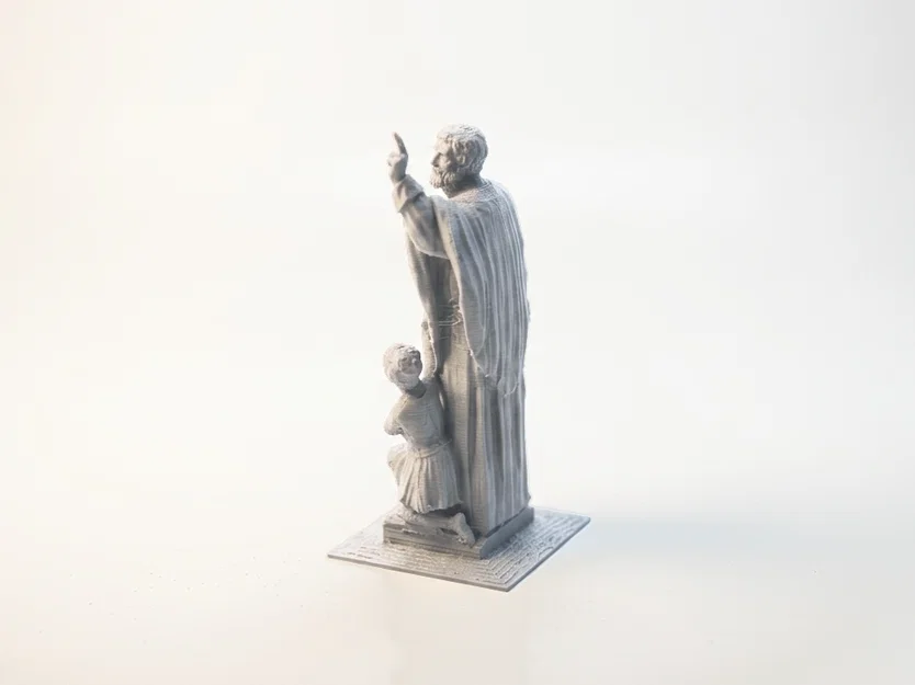 Tượng Sắt Thánh Phanxicô Xaviê Phong Cách Cổ Điển - 3D Printable - Image 3