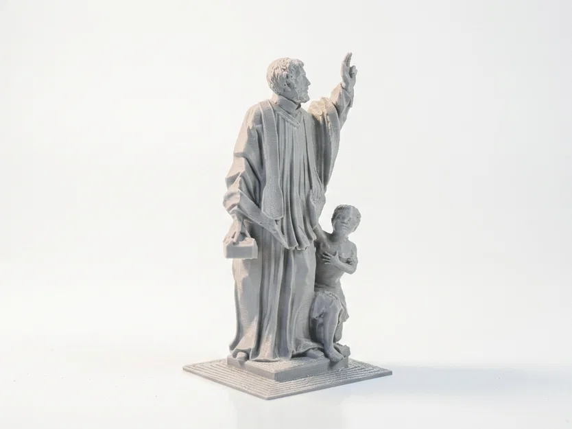 Tượng Sắt Thánh Phanxicô Xaviê Phong Cách Cổ Điển - 3D Printable - Image 4