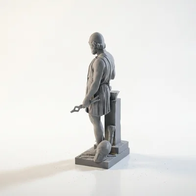 Tượng Thần La Mã Cổ Điển Iron Vulcan - Mẫu 3D Printable