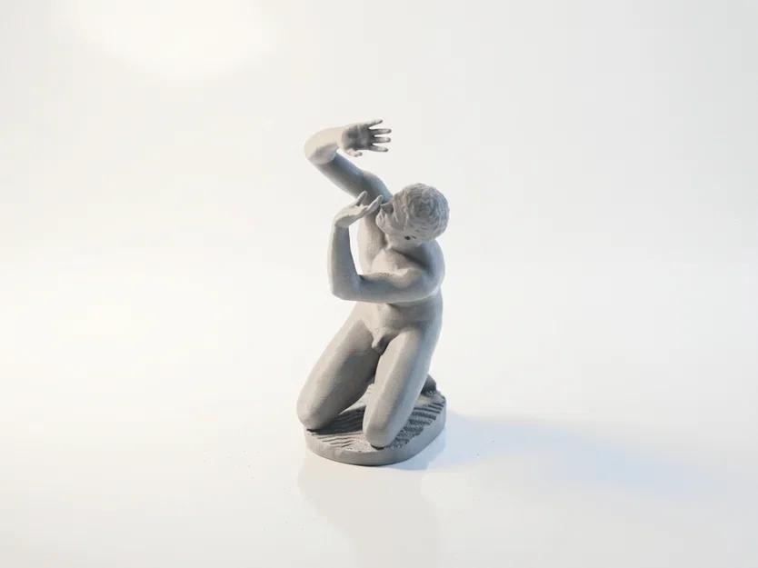Tượng Cổ Điển Thiếu Niên Quỳ Gối – 3D Printable - Image 4