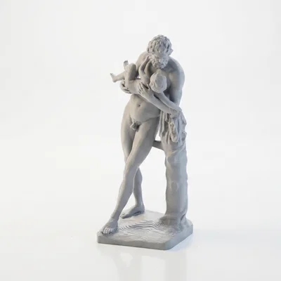 Tượng Cổ Điển Silenus & Em Bé Dionysus – 3D Printable STL