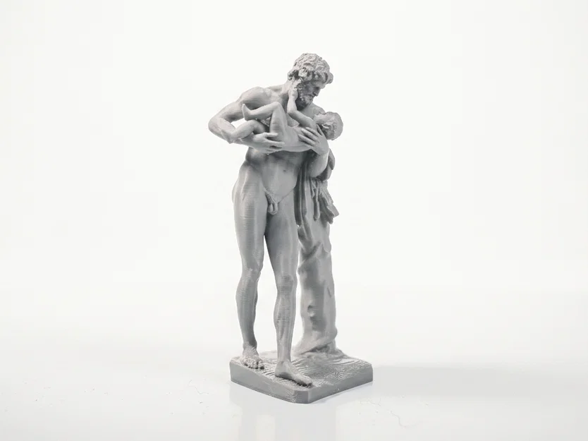 Tượng Cổ Điển Silenus & Em Bé Dionysus – 3D Printable STL - Image 4