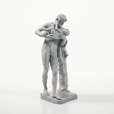 Tượng Cổ Điển Silenus & Em Bé Dionysus – 3D Printable STL