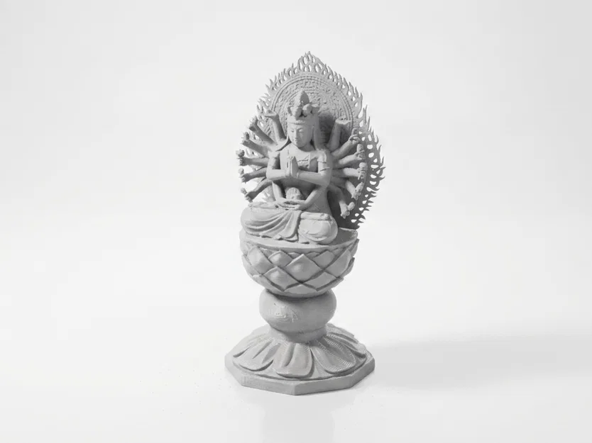 Tượng Phật Nghìn Tay – Điêu Khắc Cổ Điển, 3D Printable - Image 2