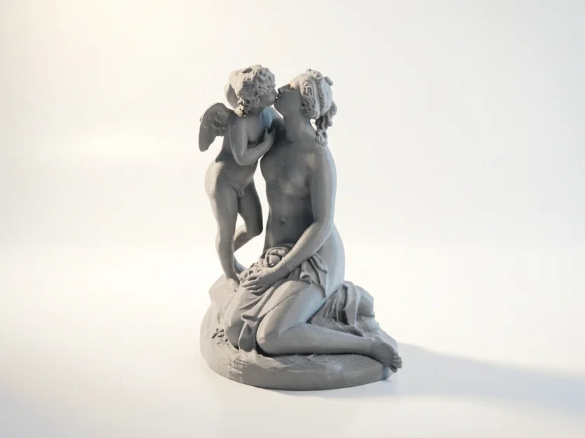 Tượng Cổ Điển Venus Hôn Cupid – Mô Hình 3D Có Thể In - Image 3