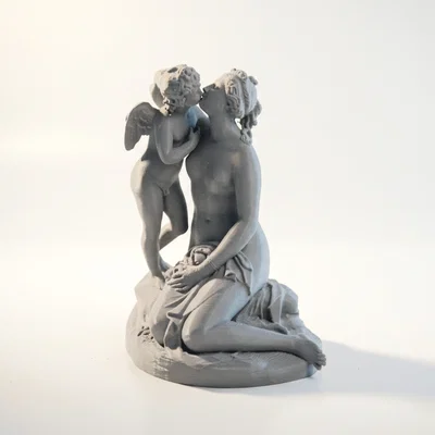 Tượng Cổ Điển Venus Hôn Cupid – Mô Hình 3D Có Thể In