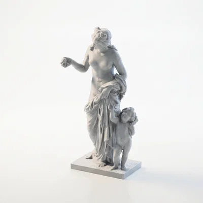 Tượng Venus và Em Bé Cổ Điển 3D In Được (STL)