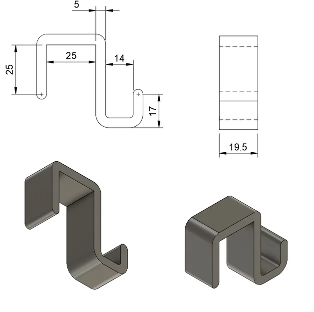 Móc Treo Kệ Đơn Giản (Simple Shelf Hook) - Image 1