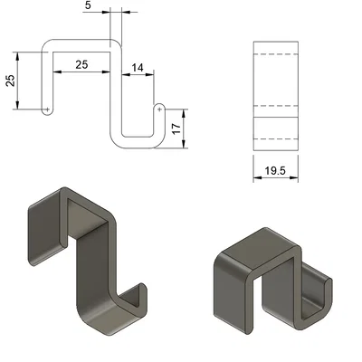 Móc Treo Kệ Đơn Giản (Simple Shelf Hook)