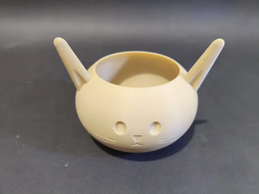 Chậu Trồng Cây Thỏ Kem Tối Giản (Minimalist Cream Bunny Planter) - Image 3