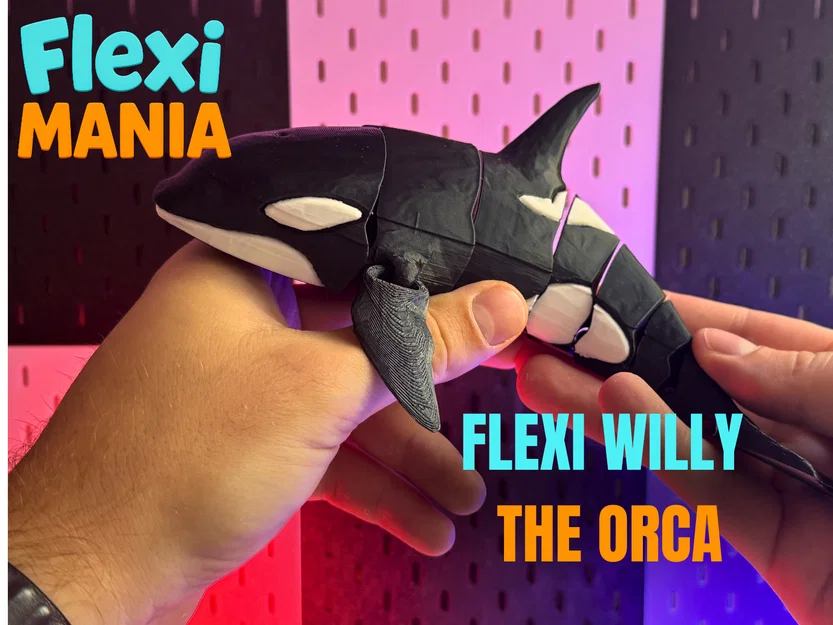 Flexi Orca Willy – Orca Print-in-Place khớp nối, không cần Support - Image 1