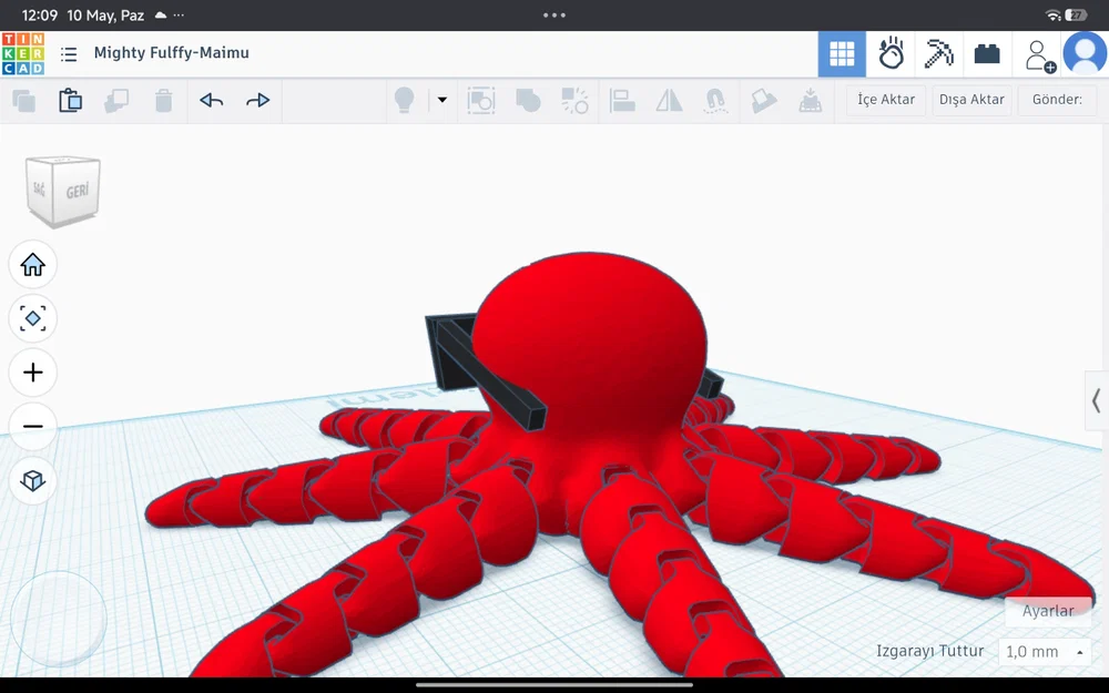 Mô hình 3D Cool Octopus đeo kính râm độc đáo - Image 1
