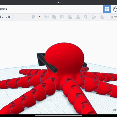 Mô hình 3D Cool Octopus đeo kính râm độc đáo