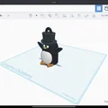 Mẫu móc khóa chim cánh cụt đội mũ siêu dễ thương để in 3D - Thumbnail 2