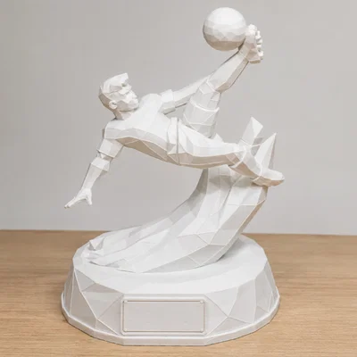Lowpoly Football Soccer Bicyclekick – Tượng bóng đá cú bicycle kick