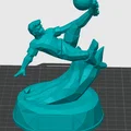 Lowpoly Football Soccer Bicyclekick – Tượng bóng đá cú bicycle kick - Thumbnail 3