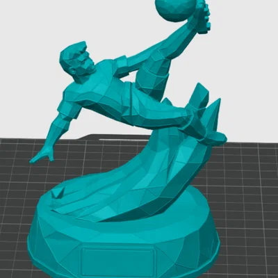Lowpoly Football Soccer Bicyclekick – Tượng bóng đá cú bicycle kick