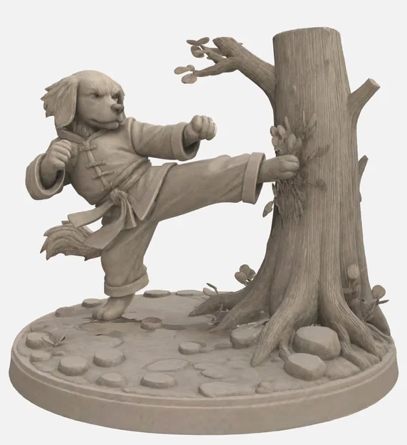 Mô hình in 3D KUNGFU DOG - Chú chó võ sư cực chất - Image 1