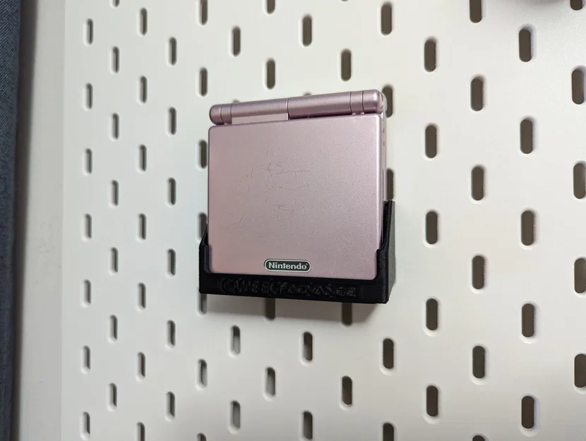 Giá treo tường 3D cho Gameboy Advance SP trên bảng Ikea Skadis - Image 1