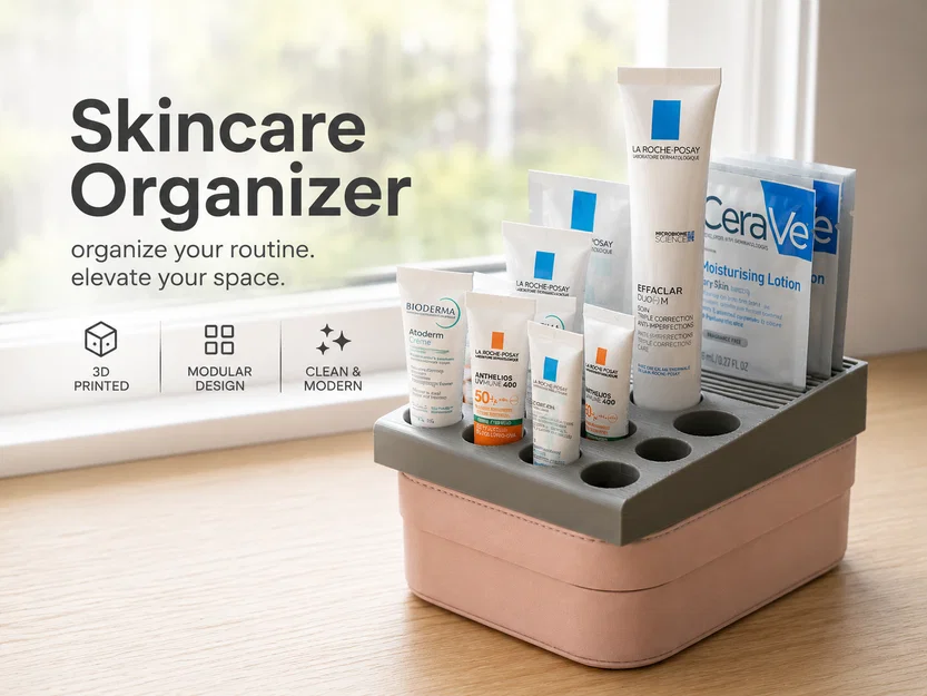 Khay organizer mẫu thử skincare đơn giản - Image 1