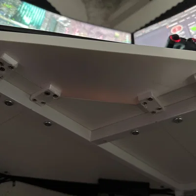 Bản lề nối bàn phẳng (Tisch Verbinder Flach) gia cố nội thất 3D