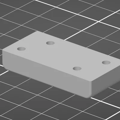 Bản lề nối bàn phẳng (Tisch Verbinder Flach) gia cố nội thất 3D