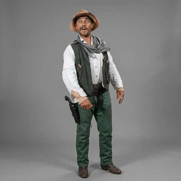 Mô hình 3D nhân vật Festus Haggen phim Gunsmoke (Ken Curtis) - Image 1