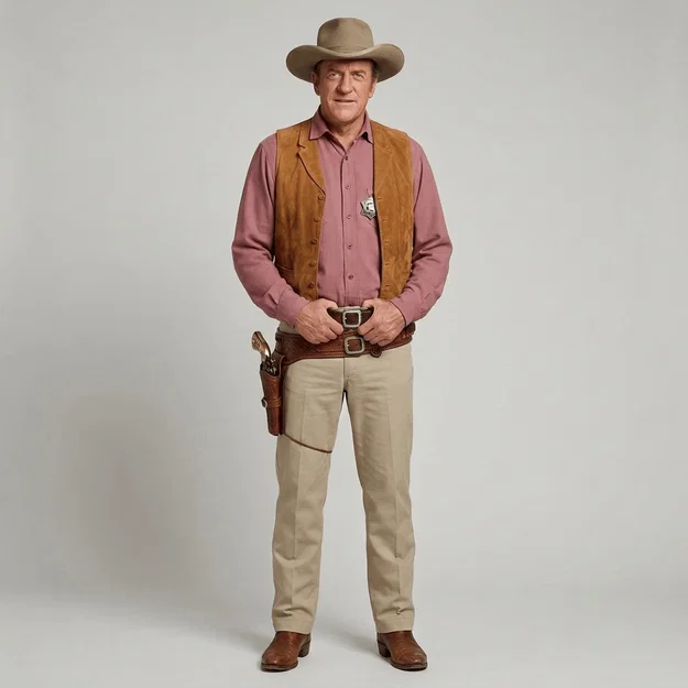 Mô hình 3D Marshal Matt Dillon - Nhân vật huyền thoại phim Gunsmoke - Image 1