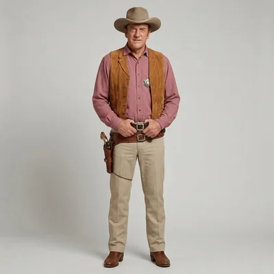 Mô hình 3D Marshal Matt Dillon - Nhân vật huyền thoại phim Gunsmoke