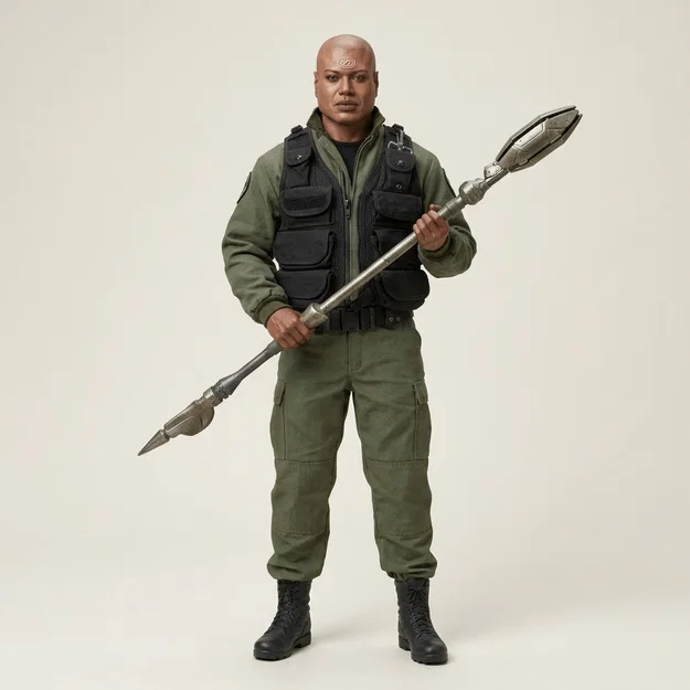Mô hình 3D nhân vật Teal'c Stargate SG-1 (Christopher Judge 1997) - Image 1