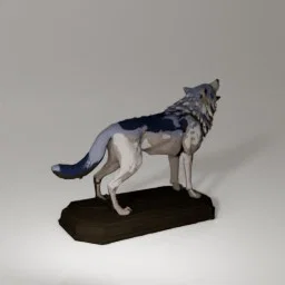 Mô hình tượng sói hú 3D nghệ thuật - Tải file STL in 3D đẹp