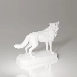 Mô hình tượng sói hú 3D nghệ thuật - Tải file STL in 3D đẹp - Image 5