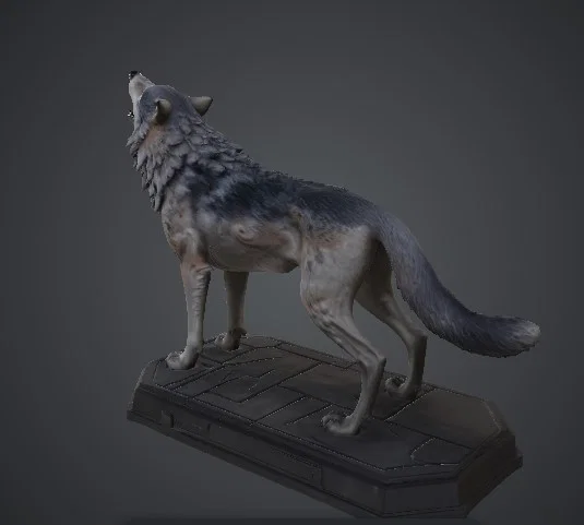 Mô hình tượng sói hú 3D nghệ thuật - Tải file STL in 3D đẹp - Image 6