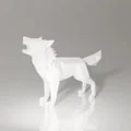 Mô hình chú sói hú Low Poly nghệ thuật dành cho máy in 3D - Thumbnail 3
