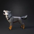 Mô hình chú sói hú Low Poly nghệ thuật dành cho máy in 3D - Thumbnail 4