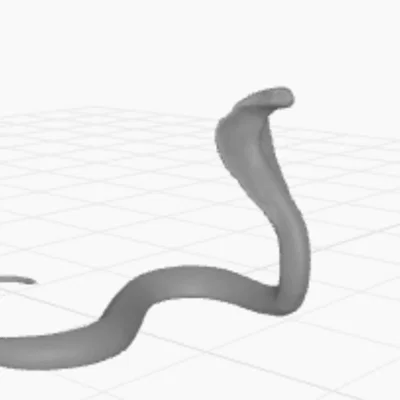 Mô hình rắn hổ mang Cobra Snake in 3D trang trí đẹp mắt