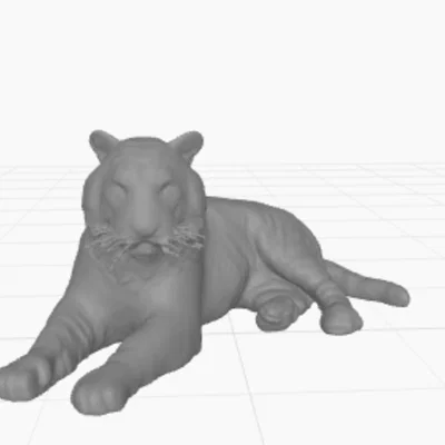 Mô hình chú hổ Tiger cat - File in 3D độc đáo cho mọi không gian