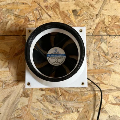 Bộ chuyển đổi quạt PC 120mm sang ống PVC 80mm in 3D