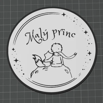 Malý princ - Đế lót tách trà/logo