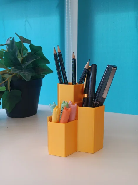 Hộp đựng stationery lục giác, organizer để bàn - Image 1