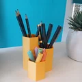 Hộp đựng stationery lục giác, organizer để bàn - Thumbnail 2