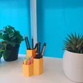 Hộp đựng stationery lục giác, organizer để bàn - Thumbnail 4
