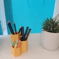 Hộp đựng stationery lục giác, organizer để bàn - Thumbnail 5