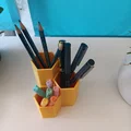 Hộp đựng stationery lục giác, organizer để bàn - Thumbnail 6