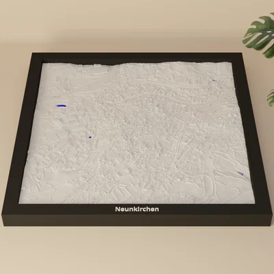Neunkirchen, Đức - Mô hình thu nhỏ 3D địa hình